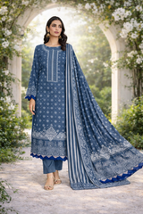 Edenrobe Allure Summer Premium 3PCS – Classic Slate Blue