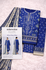 Edenrobe Allure Summer – Navy Blue Print