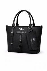 STYLE CARRY Classic Tassel Tote Bag – Black