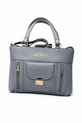 Stylo Classic Zip Handbag – Grey