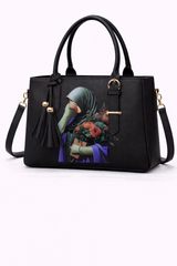STYLE CARRY Floral Hijab Girl Tote Bag – Black