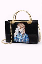 STYLE CARRY Selfie Girl Chain Handbag – Black