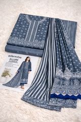 Edenrobe Allure Summer Premium 3PCS – Classic Slate Blue