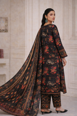 MorJan Black Floral 3PC Printed Suit