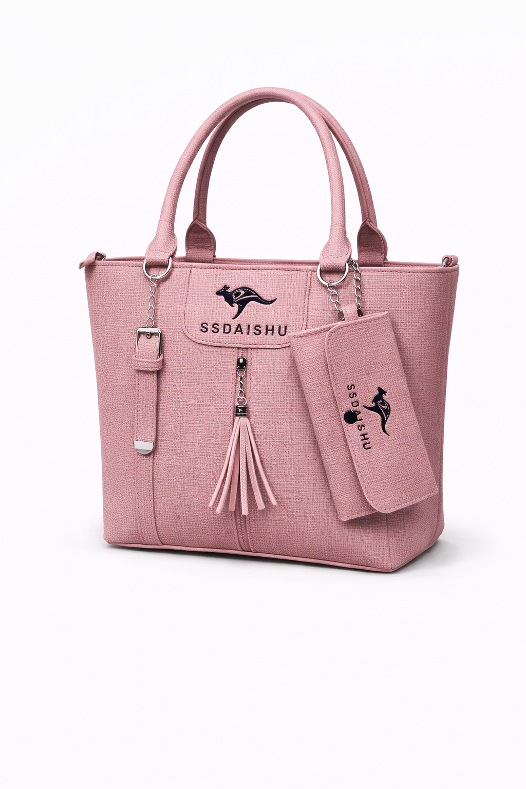 STYLE CARRY Classic Tassel Tote Bag – Pink