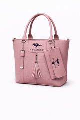 STYLE CARRY Classic Tassel Tote Bag – Pink